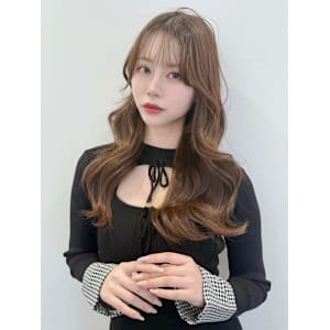 韓国風/上品ガーリー/ベージュカラー/ミディアム