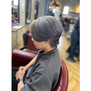 センターパート/シルバー/ハイトーン