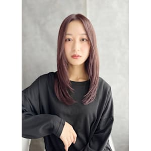 20代30代40代　大人センターパートツヤ髪