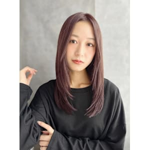 20代30代40代　大人センターパートツヤ髪