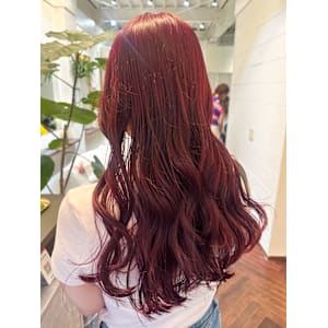 【白石】ブリーチなしチェリーレッド赤髪暖色艶原宿10代20代