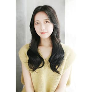 センターパート/韓国/大人ロング