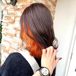 インナーカラー×ボブ