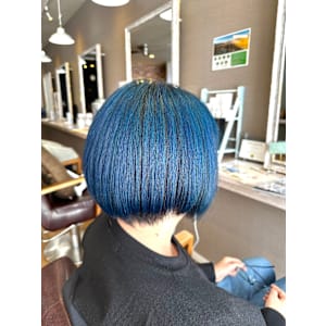 インナーカラーショートカットショートボブハイライトメッシュ