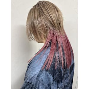 ミルクティ&ピンクカラー♪ウルフスタイル♪