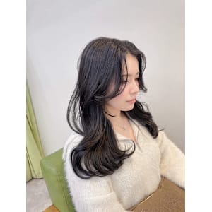 韓国/縮毛矯正/髪質改善/顔周りレイヤー/暗髪/ヨシンモリ