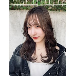 韓国ヘア/顔周りレイヤー/ショコラブラウン/髪質改善/縮毛矯