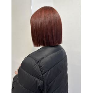 ローズカラー&切りっぱなしボブ♪