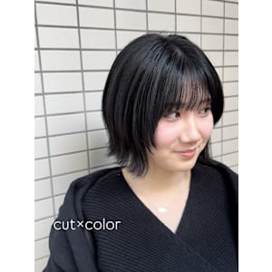 ボブカット/外ハネボブ/小顔カット/顔まわりカット/黒髪ボブ