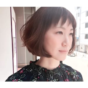 WORKS】大人可愛いとろみバレイヤージュグラデーションボブ