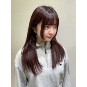 【レイヤーカット×姫カット×ワインレッドカラー 】小顔効果◎