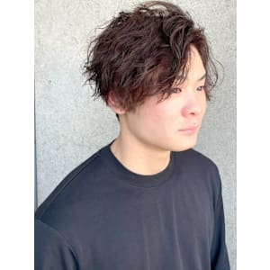 無造作ヘア ニュアンスパーマ ベージュ マッシュ