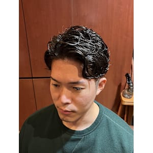 銀座　理容室　ナチュラルパーマ　ビジネスヘア