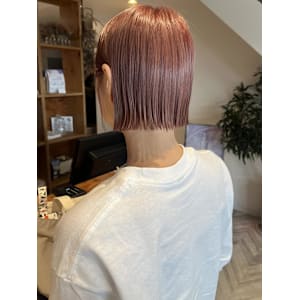 タッセルボブ×ピンクベージュ【坂口恵理子】