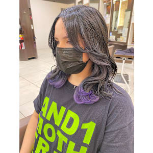 インナーカラー＆エンドカラー　バイオレット