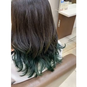 裾カラー　グリーン