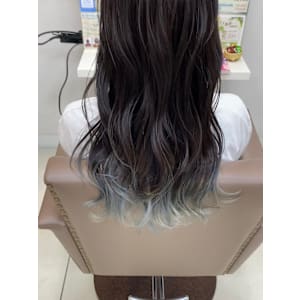 裾カラー　グレーアッシュ