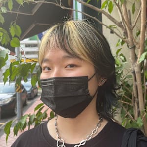 Point highlights × short hair 