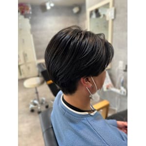 メンズセンターパート