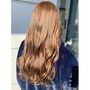 ハイトーンベージュ ゆる巻き ダブルカラー メルティーカラー