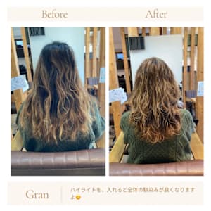 お客様髪質改善データ1681（ハイライトパーマ）