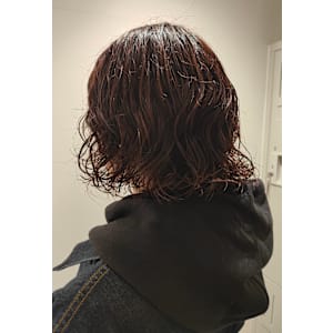 ボブパーマ/くせ毛風パーマ/パーマスタイル【島袋蛍月】