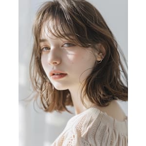 【Luana難波】大人ニュアンスミディアム×マロンベージュ