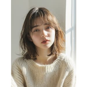 【Luana難波】アンニュイ　ボブ×セピアベージュ