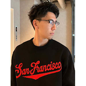 ツーブロック ニュアンスパーマ アップバング ビジネス