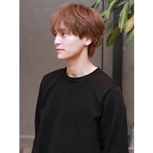 ブリーチ ハイトーン ブラウンベージュ マッシュウルフ