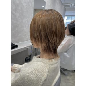 小顔ウルフ☆ハニーベージュ20代30代40代