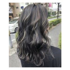 ＊ダークグレージュ×ホワイトハイライト