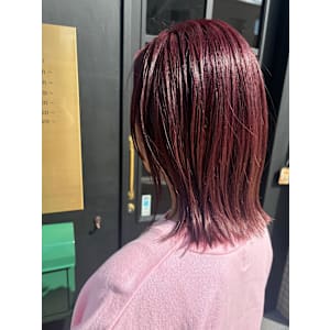 ピンクパープル×外ハネ