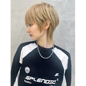 ハイトーン×ショートウルフ　ウルフカット　ネオウルフ