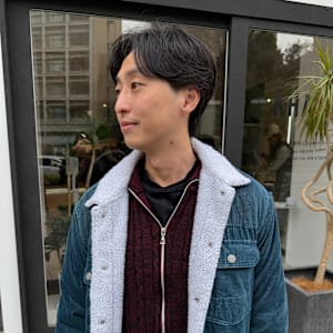 【 センターパート × ニュアンスパーマ 】