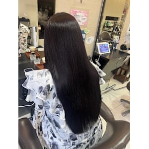 ダークバイオレットカラー暗髪ロングストレート池袋