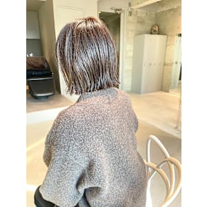 ｛kando style｝グレー/ラベンダーグレー/ボブ