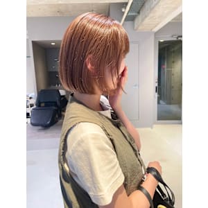 ｛kando hair｝ミニボブ/オレンジ/ベージュ/暖色