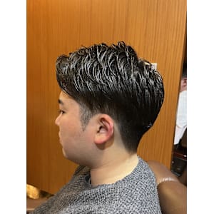 銀座　アイロンパーマ　サイドフィット　理容室　床屋