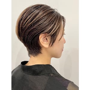 前下がりショート・ボブ/絶壁解消/前髪あり/20代/30代/