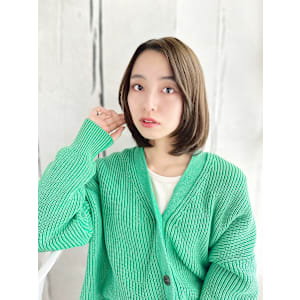 20代30代40代　重めカジュアル外国人透明感小顔ボブ