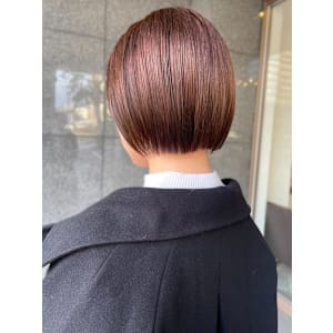 【felice MICHI 豊田 希美】ピンクベージュ ボブ