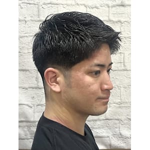 メンズ／ベリーショート／アップバング