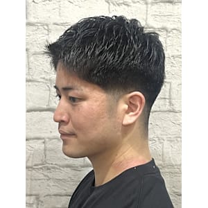 メンズ／ベリーショート／アップバング