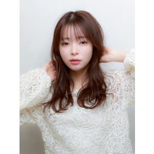 美髪レイヤー×外国人風艶感マロンベージュカラー