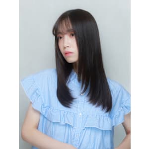 顔周りレイヤー×艶髪ブラウン