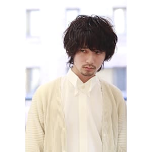 【無造作風ウェットマッシュパーマ】