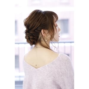 編み込みゆるふわウェーブ×フィッシュボーン