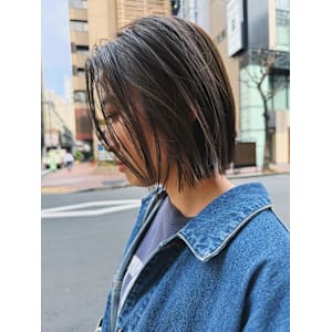 大人切りっぱなしボブ/プレイングカラー