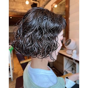 原宿ボブパーマスパイラルパーマくせ毛風パーマ10代20代30